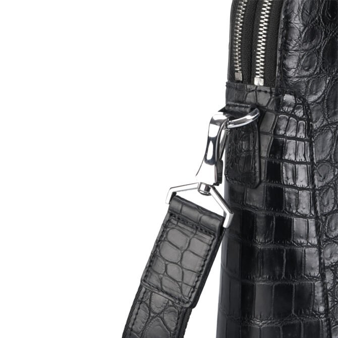 Crocodile Belly Briefcase 1025B - Image 4