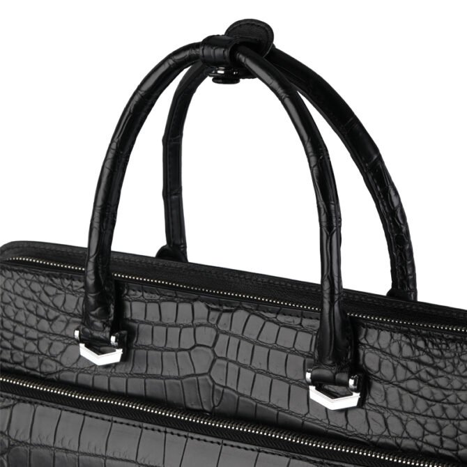 Crocodile Belly Briefcase 1025B - Image 5